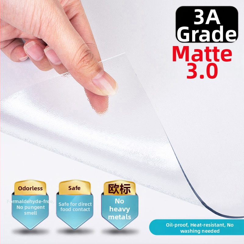 Veekindel ja õlikindel pesukindel läbipaistev paks kohvilaua alus, laua kaitsekile, pehmest plastist klaasist laudlina