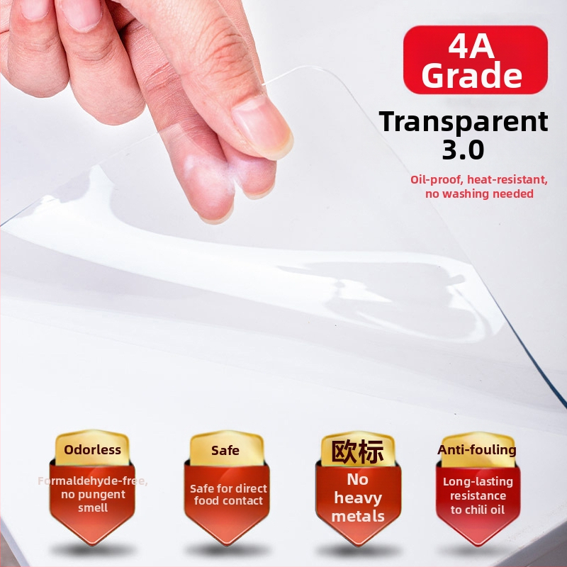 Veekindel ja õlikindel pesukindel läbipaistev paks kohvilaua alus, laua kaitsekile, pehmest plastist klaasist laudlina