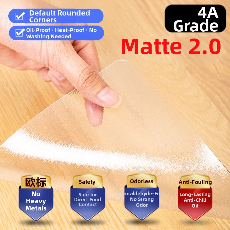 Veekindel ja õlikindel pesukindel läbipaistev paks kohvilaua alus, laua kaitsekile, pehmest plastist klaasist laudlina