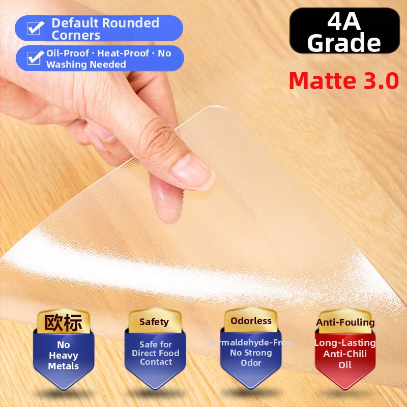 Veekindel ja õlikindel pesukindel läbipaistev paks kohvilaua alus, laua kaitsekile, pehmest plastist klaasist laudlina