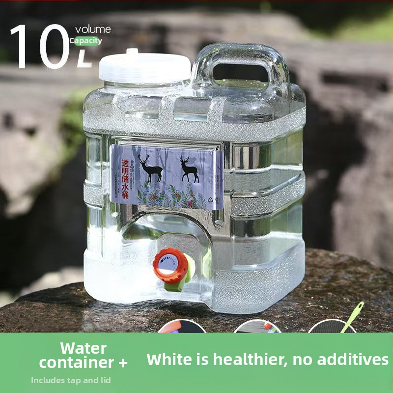 Vandens laikymo plastikinis kibiras su dangteliu ir čiaupą buitiniam vandens laikymo lauko kibirui, montuojamam ant transporto priemonės, savaeigiam vandens laikymo bakui, grynam mineraliniam vandeniui