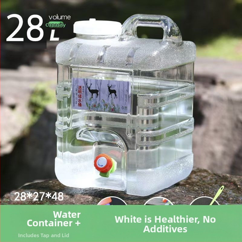 Vandens laikymo plastikinis kibiras su dangteliu ir čiaupą buitiniam vandens laikymo lauko kibirui, montuojamam ant transporto priemonės, savaeigiam vandens laikymo bakui, grynam mineraliniam vandeniui