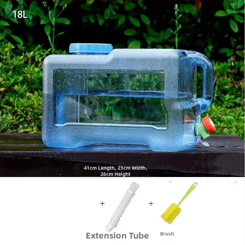 Vandens laikymo plastikinis kibiras su dangteliu ir čiaupą buitiniam vandens laikymo lauko kibirui, montuojamam ant transporto priemonės, savaeigiam vandens laikymo bakui, grynam mineraliniam vandeniui