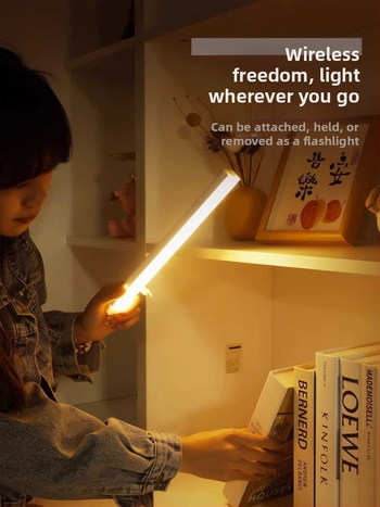 Дълга LED лента за крушки, светлинен колан, зареждане, без окабеляване, магнитен, самозалепващ се, за коридор, гардероб, контрол на осветлението, шкаф, нощна лампа