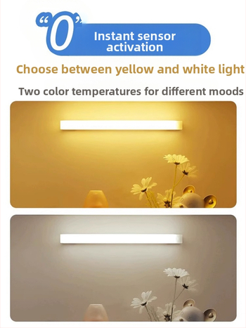 Дълга LED лента за крушки, светлинен колан, зареждане, без окабеляване, магнитен, самозалепващ се, за коридор, гардероб, контрол на осветлението, шкаф, нощна лампа
