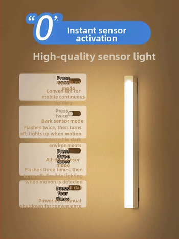 Дълга LED лента за крушки, светлинен колан, зареждане, без окабеляване, магнитен, самозалепващ се, за коридор, гардероб, контрол на осветлението, шкаф, нощна лампа