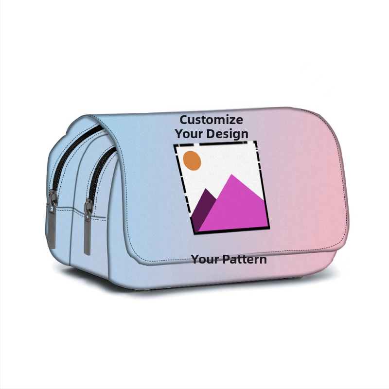 Tehase otsetarne kahekihiline pinal alg- ja keskkooliõpilastele lastele kahekihilise klapiga kaanega kirjatarvete koti jaoks kaardile trükkimiseks