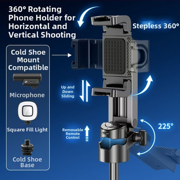 Tootja hulgimüük P15Mini P25T selfie-pulk mobiiltelefoni Bluetooth-magnetiline alus Vlogi video otseülekande statiiv