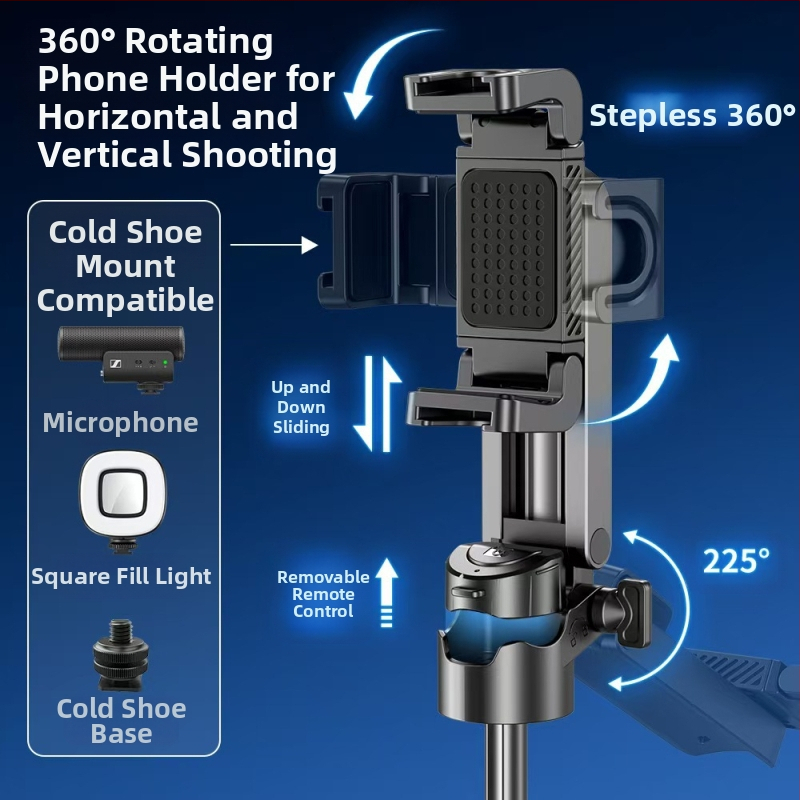Tootja hulgimüük P15Mini P25T selfie-pulk mobiiltelefoni Bluetooth-magnetiline alus Vlogi video otseülekande statiiv