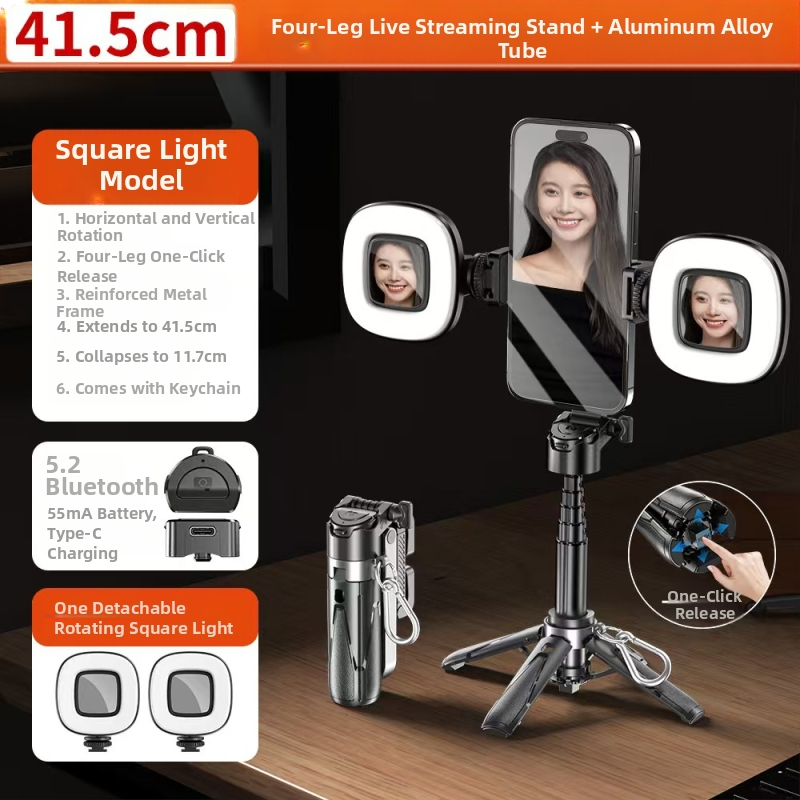 Tootja hulgimüük P15Mini P25T selfie-pulk mobiiltelefoni Bluetooth-magnetiline alus Vlogi video otseülekande statiiv