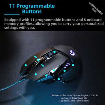 Logitech G502HERO Ενσύρματο ποντίκι παιχνιδιών Master se Ηλεκτρικό ανταγωνιστικό μηχανικό αντίβαρο για φαγητό κοτόπουλο cf Προγραμματισμός μακροεντολών Αποσυσκευασία