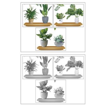 Διακοσμητικό αυτοκόλλητο τοίχου τοίχου με πράσινο φύλλο και πράσινο φυτό σε γλάστρα JS-N, διακοσμητικό αυτοκόλλητο τοίχου με φόντο το σαλόνι