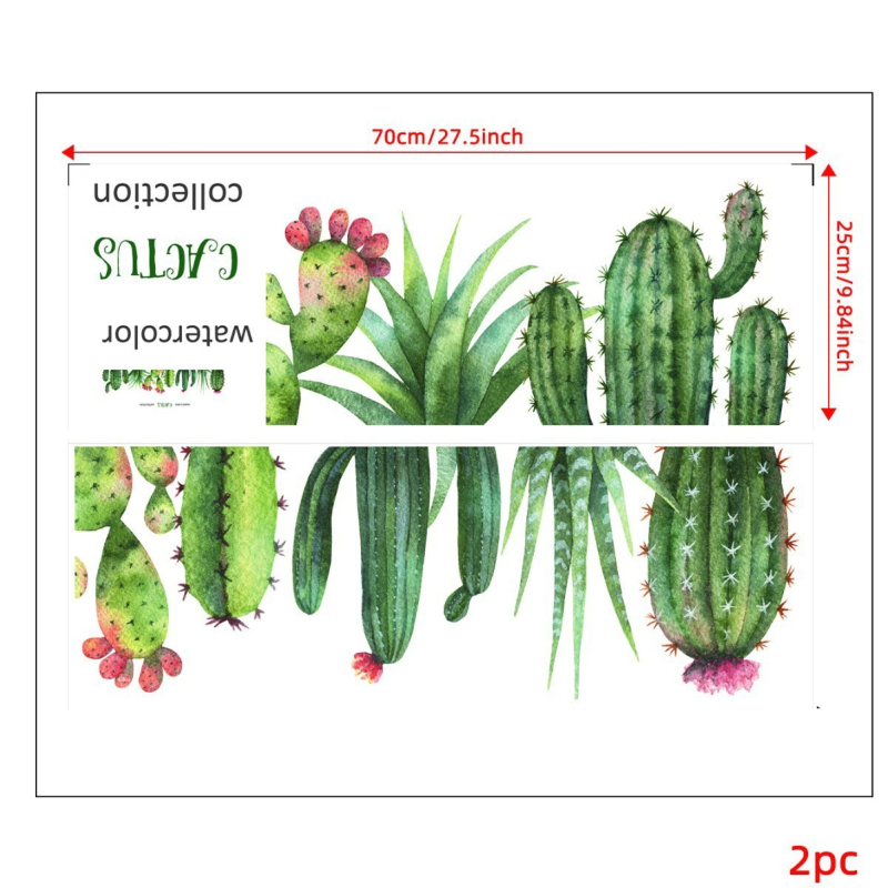 Rohelise lehega rohelise taimega potis seinamaaling, dekoratiivne PVC-kleebis JS-N, piiriülene elutoa taustaga seinale dekoratiivne seinakleebis