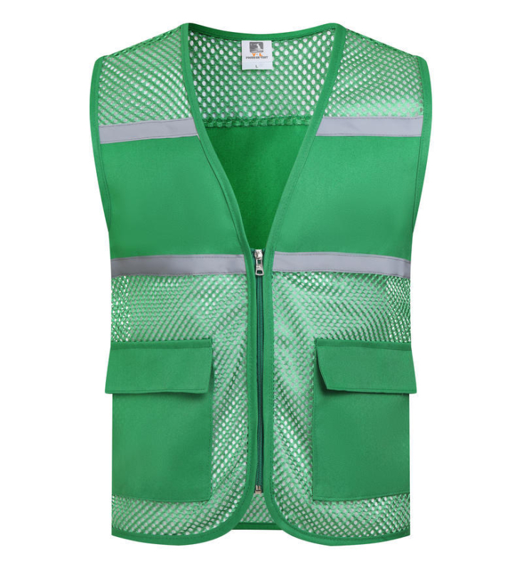 Helkurvest, rõivad, liiklus, ehitusplatsi ehitus, kollane vest, hingav sanitaartehniline töötaja, töö, meeste kohandatud trükitud logo