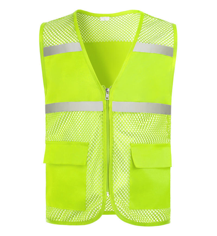 Helkurvest, rõivad, liiklus, ehitusplatsi ehitus, kollane vest, hingav sanitaartehniline töötaja, töö, meeste kohandatud trükitud logo