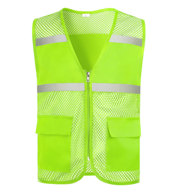 Helkurvest, rõivad, liiklus, ehitusplatsi ehitus, kollane vest, hingav sanitaartehniline töötaja, töö, meeste kohandatud trükitud logo