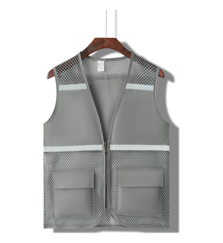 Helkurvest, rõivad, liiklus, ehitusplatsi ehitus, kollane vest, hingav sanitaartehniline töötaja, töö, meeste kohandatud trükitud logo