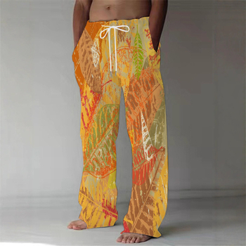 Lahedad trendikad uued piiriülesed meeste pingutusnööriga spordi-vabaajapüksid Amazoni piiriülese 3D-printimisega Euroopa ja Ameerika stiilis