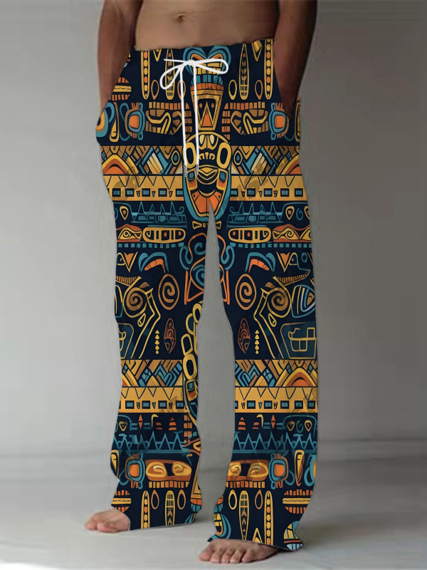 Lahedad trendikad uued piiriülesed meeste pingutusnööriga spordi-vabaajapüksid Amazoni piiriülese 3D-printimisega Euroopa ja Ameerika stiilis