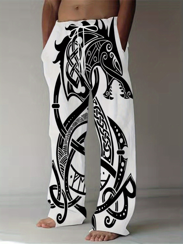 Lahedad trendikad uued piiriülesed meeste pingutusnööriga spordi-vabaajapüksid Amazoni piiriülese 3D-printimisega Euroopa ja Ameerika stiilis