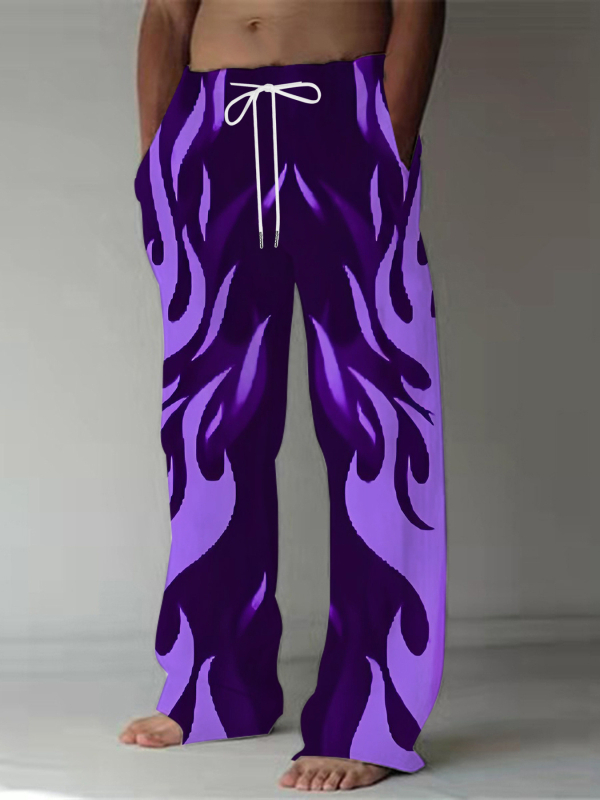 Lahedad trendikad uued piiriülesed meeste pingutusnööriga spordi-vabaajapüksid Amazoni piiriülese 3D-printimisega Euroopa ja Ameerika stiilis