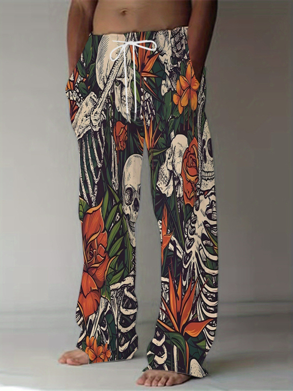 Lahedad trendikad uued piiriülesed meeste pingutusnööriga spordi-vabaajapüksid Amazoni piiriülese 3D-printimisega Euroopa ja Ameerika stiilis