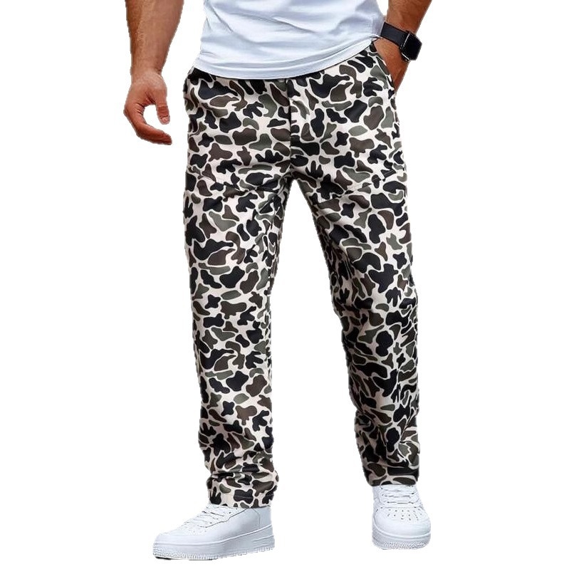 Lahedad trendikad uued piiriülesed meeste pingutusnööriga spordi-vabaajapüksid Amazoni piiriülese 3D-printimisega Euroopa ja Ameerika stiilis