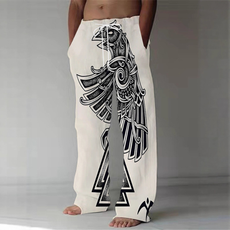 Lahedad trendikad uued piiriülesed meeste pingutusnööriga spordi-vabaajapüksid Amazoni piiriülese 3D-printimisega Euroopa ja Ameerika stiilis