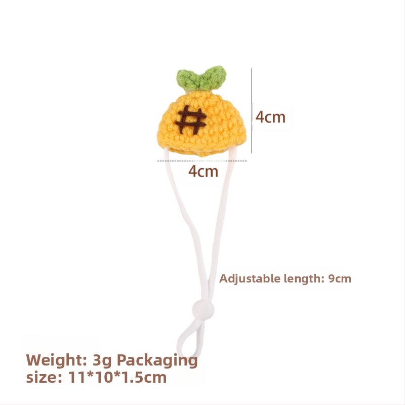 Mini merisea mütsi fotorekvisiidid, käsitööna valminud armas meekott, Cyruse müts, kuldse karu kootud hamstri müts