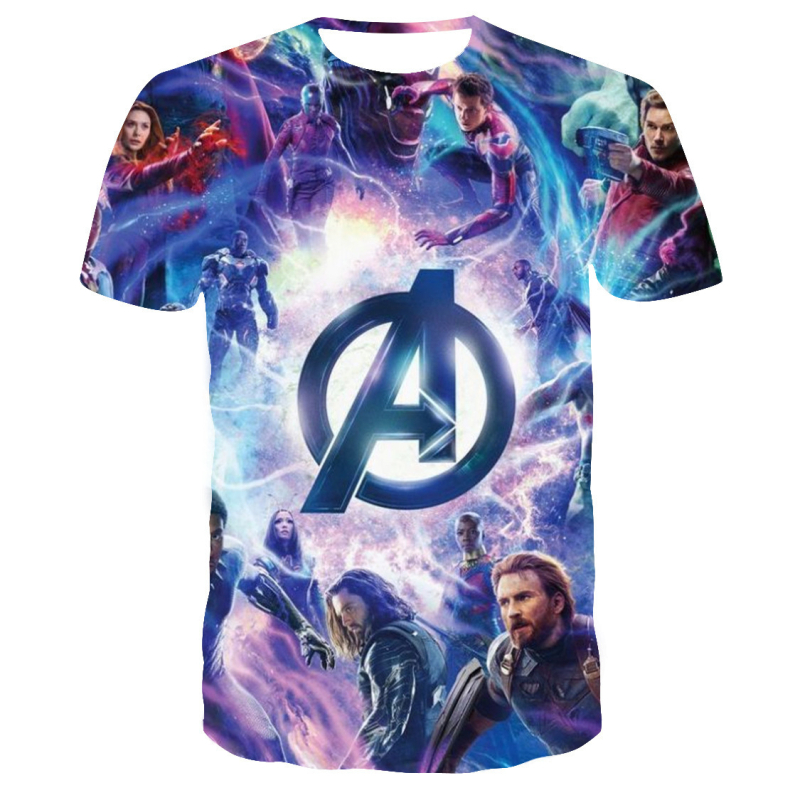 Piiriülene Avengers: EndGame Avengers 4 EndGame Quantum Battle lühikeste varrukatega T-särk 3D