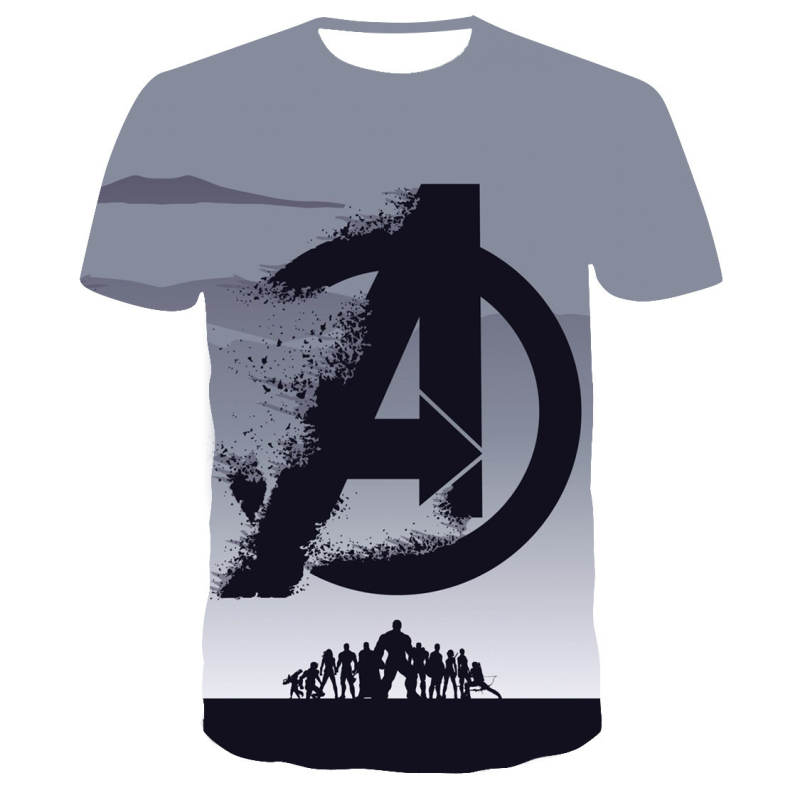 Piiriülene Avengers: EndGame Avengers 4 EndGame Quantum Battle lühikeste varrukatega T-särk 3D