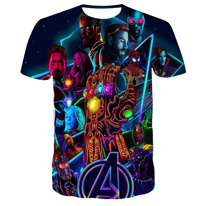 Piiriülene Avengers: EndGame Avengers 4 EndGame Quantum Battle lühikeste varrukatega T-särk 3D