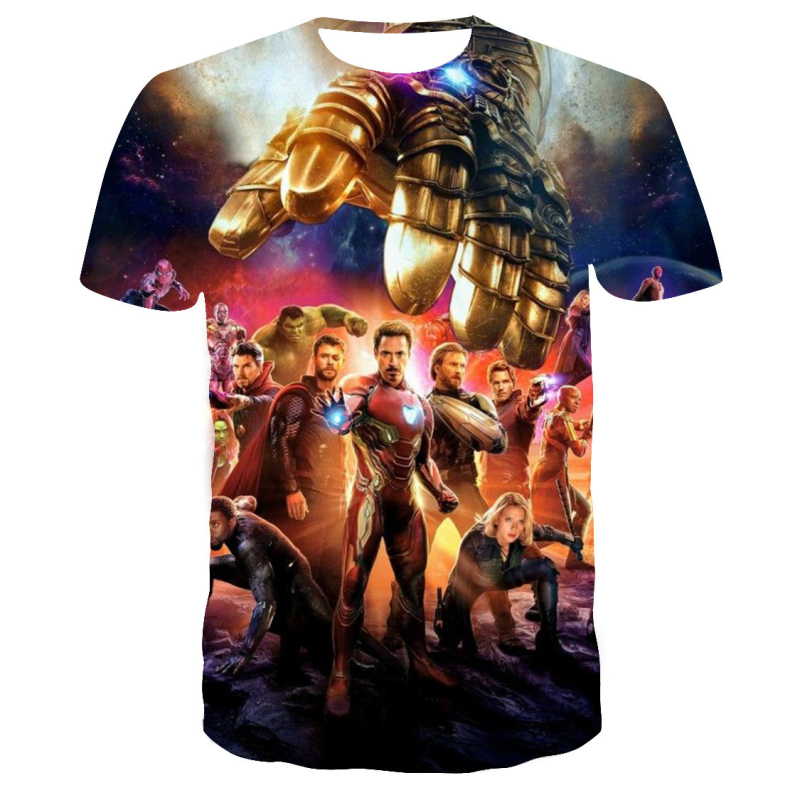 Piiriülene Avengers: EndGame Avengers 4 EndGame Quantum Battle lühikeste varrukatega T-särk 3D