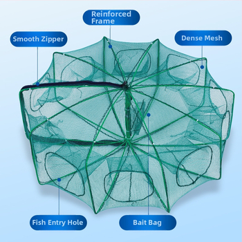 Сгъваема мрежа за риболов в клетка за скариди, само навътре и навън, мрежа за риболов на змиорки, мрежа за омари, мрежа за скариди, мрежа за риба, мрежа за улов на раци