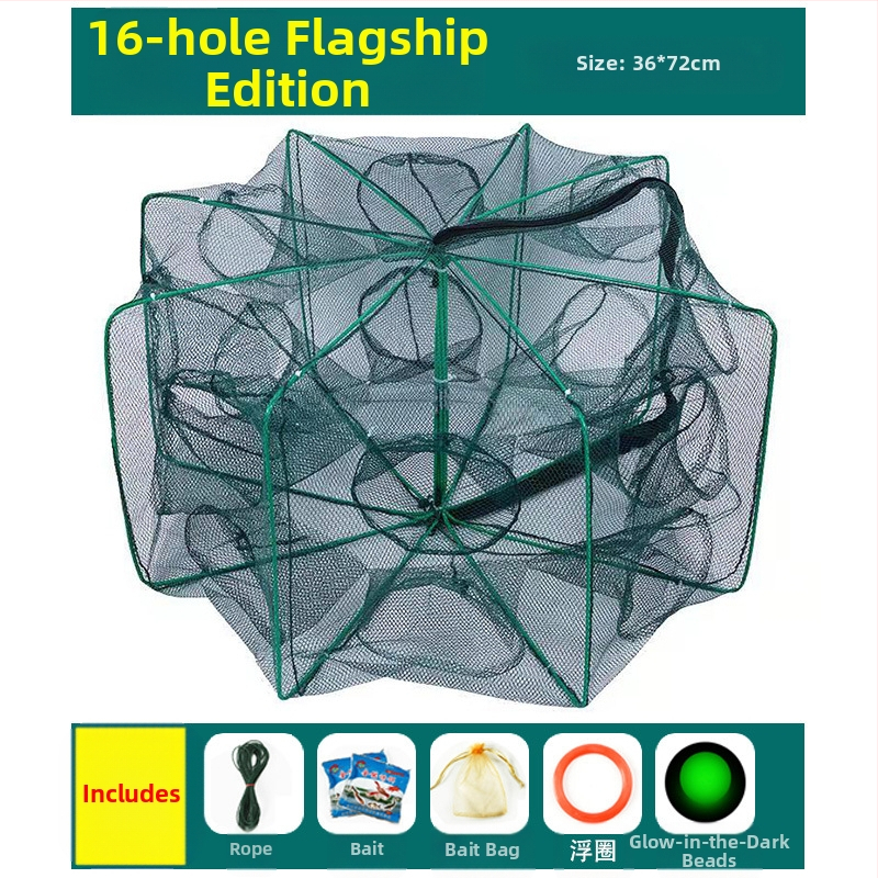 Kokkupandav krevetipüügivõrk, ainult sisse ja välja, angerjapüügivõrk, homaarivõrk, krevetivõrk, kalavõrk, krabipüügivõrk