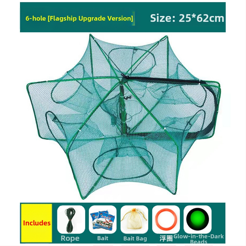 Kokkupandav krevetipüügivõrk, ainult sisse ja välja, angerjapüügivõrk, homaarivõrk, krevetivõrk, kalavõrk, krabipüügivõrk