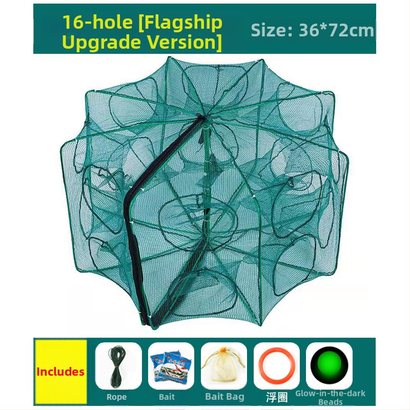 Kokkupandav krevetipüügivõrk, ainult sisse ja välja, angerjapüügivõrk, homaarivõrk, krevetivõrk, kalavõrk, krabipüügivõrk