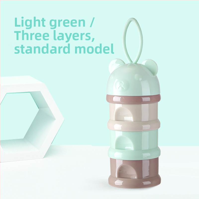 Kūdikių pieno miltelių dėžutė, nešiojama, maisto papildas, kūdikių pakuotė, maža ryžių miltelių dėžutė, sandari pieno miltelių laikymo talpykla