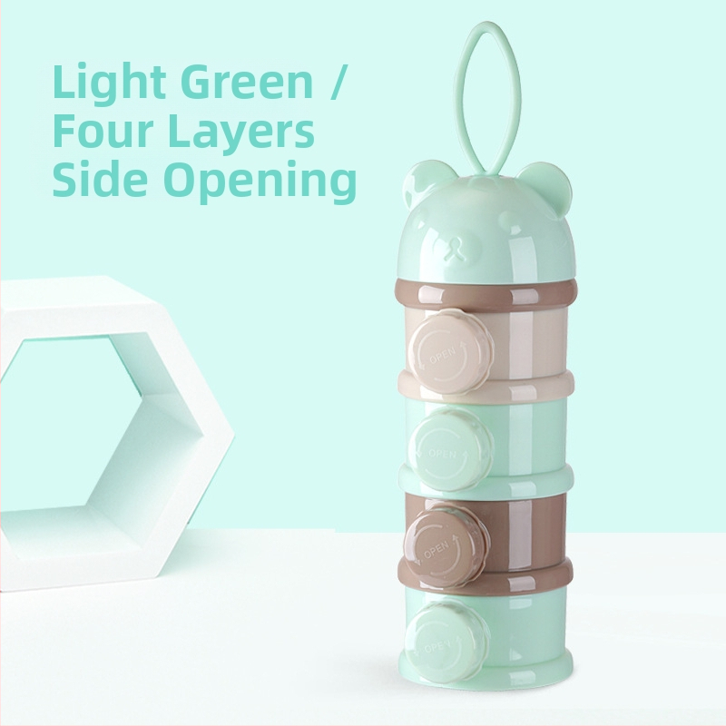 Kūdikių pieno miltelių dėžutė, nešiojama, maisto papildas, kūdikių pakuotė, maža ryžių miltelių dėžutė, sandari pieno miltelių laikymo talpykla