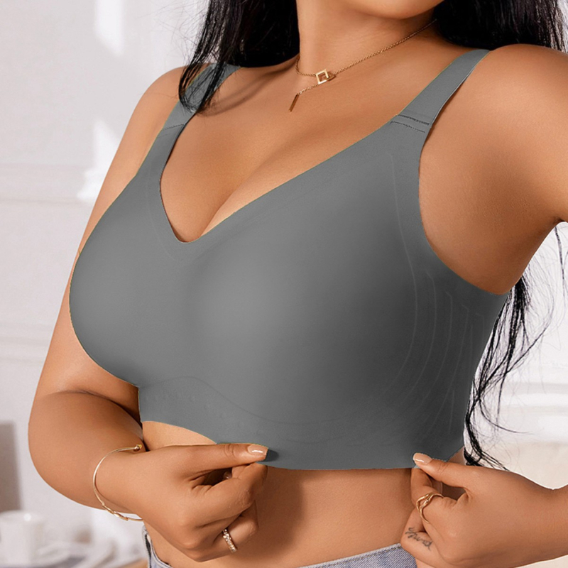 Γυναικείο αθλητικό σουτιέν με δαντέλα, μακρύ, μεγάλο στήθος, χωρίς ατσάλι, εσώρουχο χωρίς ίχνη, για μεγάλα μεγέθη, χωρίς ίχνη