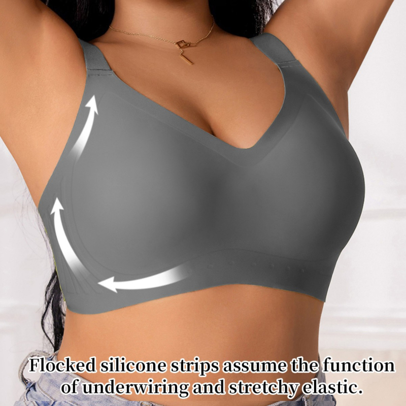 Γυναικείο αθλητικό σουτιέν με δαντέλα, μακρύ, μεγάλο στήθος, χωρίς ατσάλι, εσώρουχο χωρίς ίχνη, για μεγάλα μεγέθη, χωρίς ίχνη