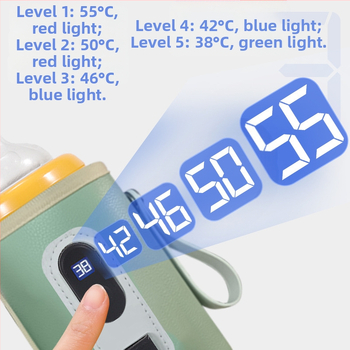 Bērnu pudeles termosa komplekts bērniem Universāls āra pārnēsājams termostatisks piena sildītājs USB bērnu mājas apkures komplekts pārrobežu