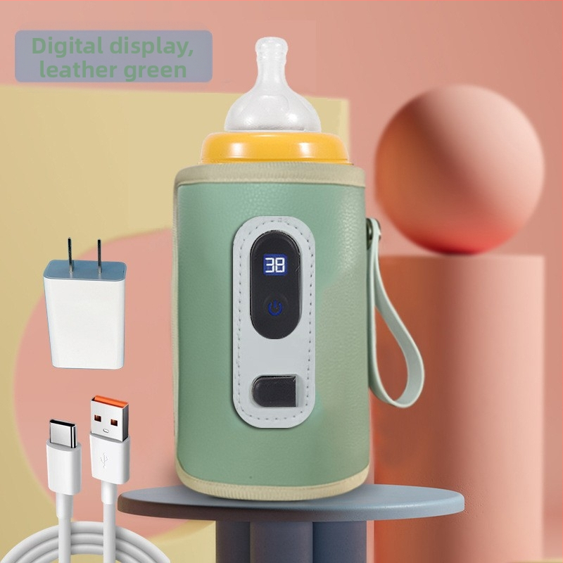 Bērnu pudeles termosa komplekts bērniem Universāls āra pārnēsājams termostatisks piena sildītājs USB bērnu mājas apkures komplekts pārrobežu