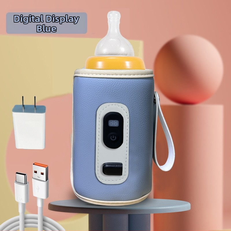 Bērnu pudeles termosa komplekts bērniem Universāls āra pārnēsājams termostatisks piena sildītājs USB bērnu mājas apkures komplekts pārrobežu