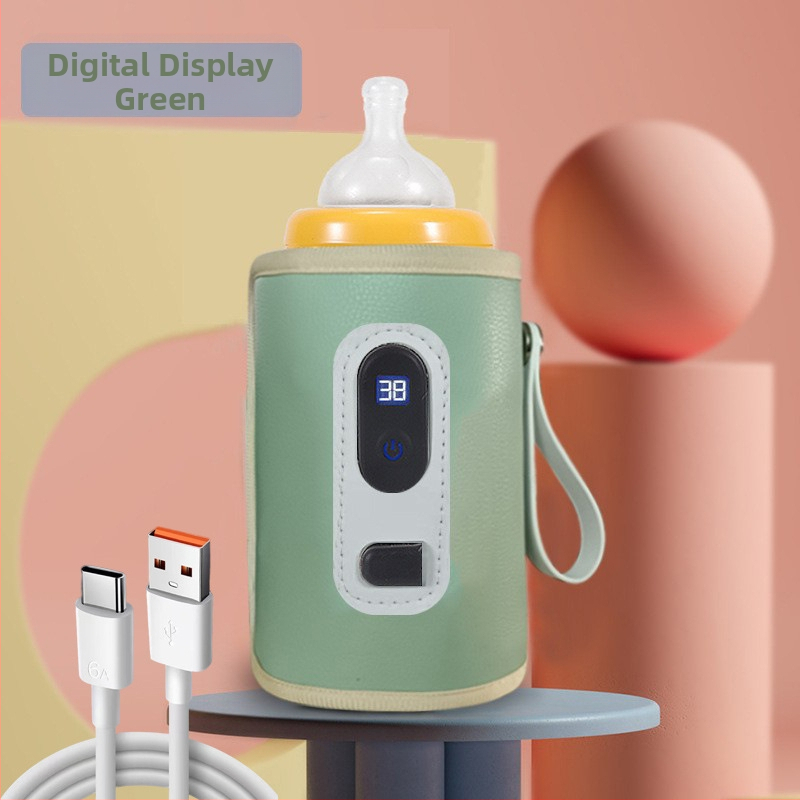 Bērnu pudeles termosa komplekts bērniem Universāls āra pārnēsājams termostatisks piena sildītājs USB bērnu mājas apkures komplekts pārrobežu