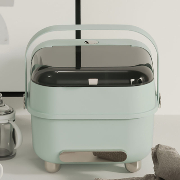 2025 Νέο προϊόν Οικιακά επιτραπέζια σκεύη για μωρά, οργανωτής μπουκαλιών, υλικό για κατοικίδια, ανθεκτικό στη σκόνη και με αποστράγγιση νερού, κουτί αποθήκευσης μπουκαλιών