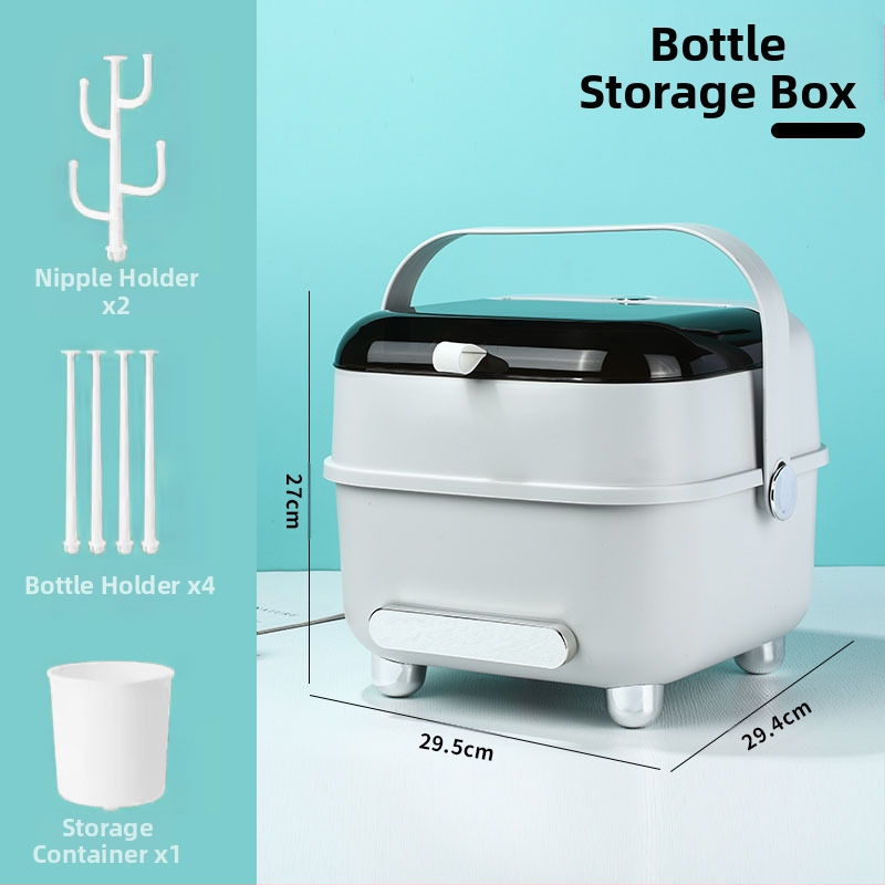 2025. aasta uue toote kodumajapidamises kasutatav beebitarvete hoiupudelite korraldaja lemmikloomade materjalist tolmukindel ja vett tühjendav pudelite hoiukarp