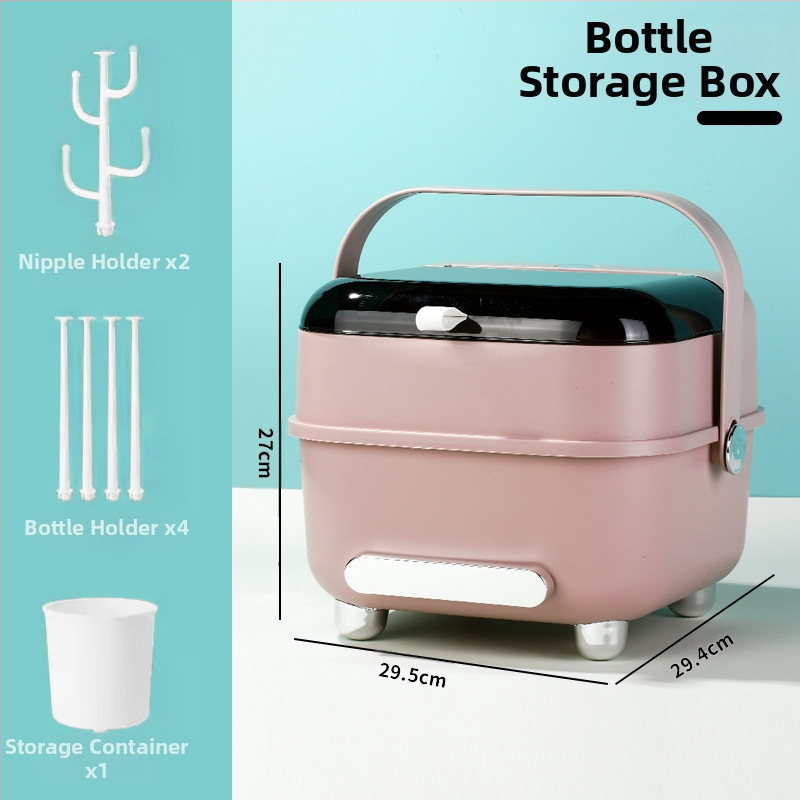 2025. aasta uue toote kodumajapidamises kasutatav beebitarvete hoiupudelite korraldaja lemmikloomade materjalist tolmukindel ja vett tühjendav pudelite hoiukarp