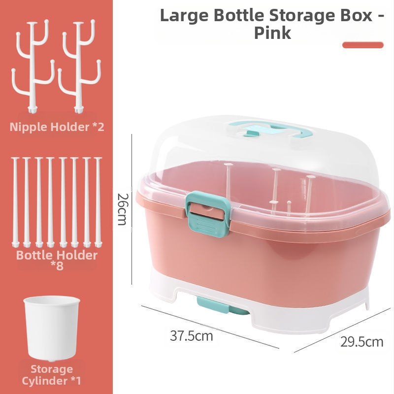 2025. aasta uue toote kodumajapidamises kasutatav beebitarvete hoiupudelite korraldaja lemmikloomade materjalist tolmukindel ja vett tühjendav pudelite hoiukarp