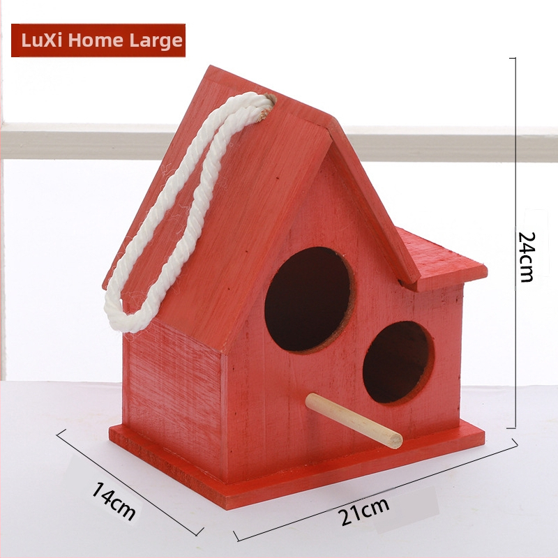 Linnupesa, papagoipesa, soe sigimiskast, õues kasutatav täispuidust rippuv pesa, linnumaja, tiigri nahast pojengist linnupesa, kooruv väike linnupesa
